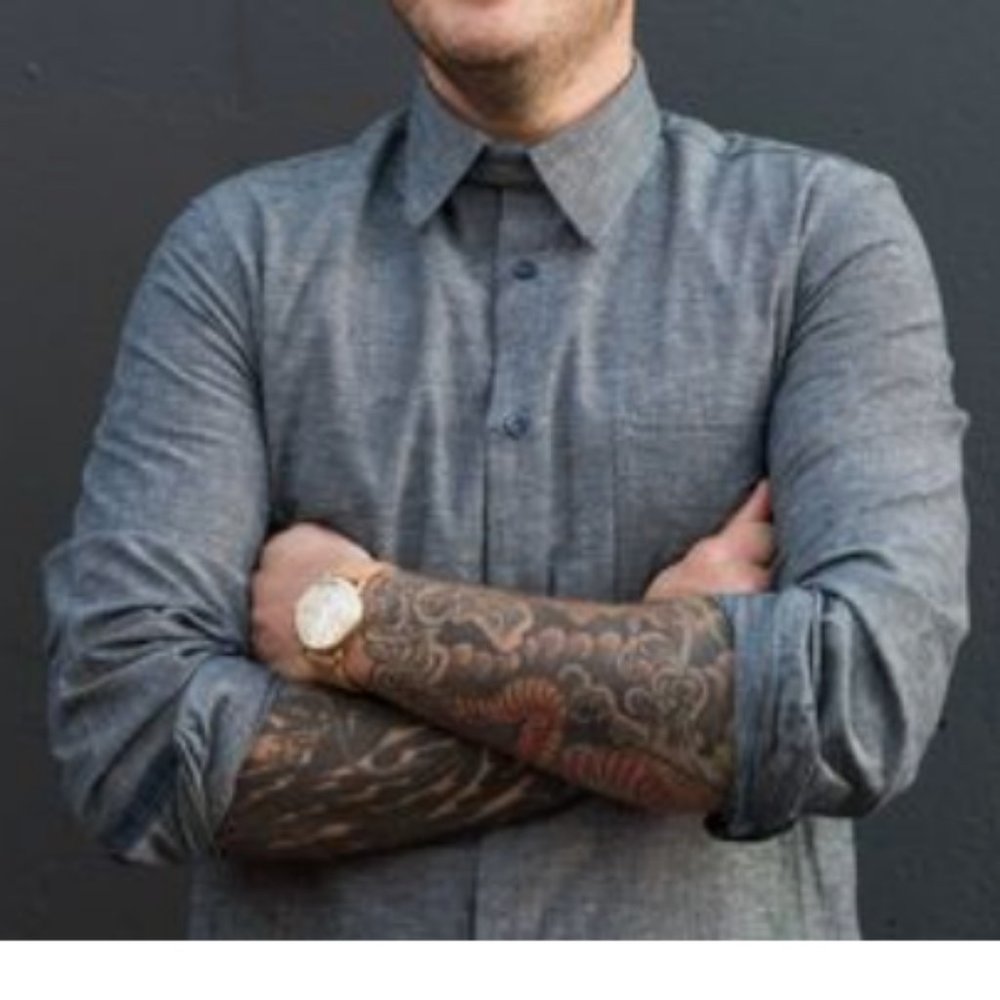 hedley & bennett Speckled Chambray Long Sleeve Work Shirt - NEW